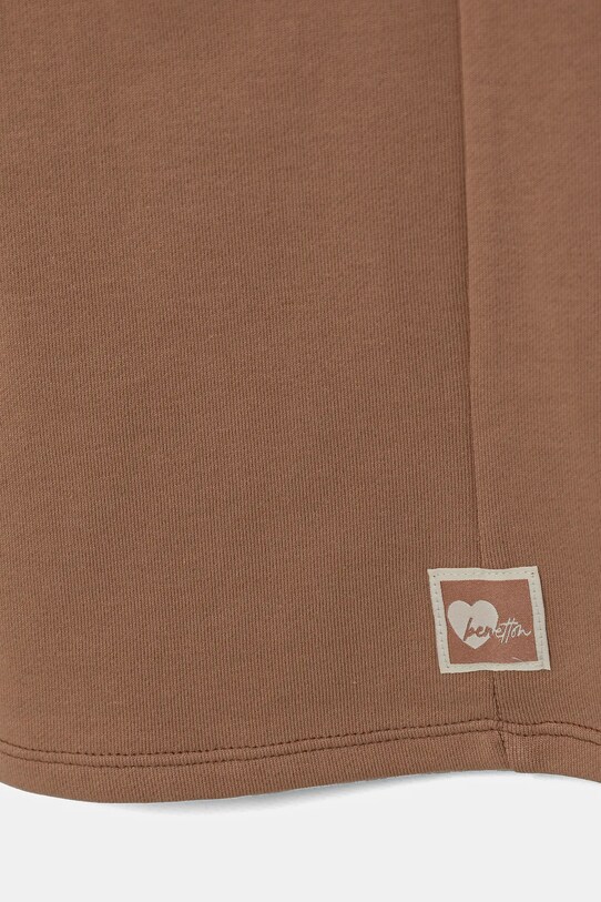 Lány United Colors of Benetton gyerek pamut melegítőnadrág 3UNICF061.G.Seasonal barna