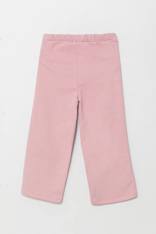 Дитячі бавовняні штани United Colors of Benetton 3UNIGF04P.P.Seasonal рожевий SS25