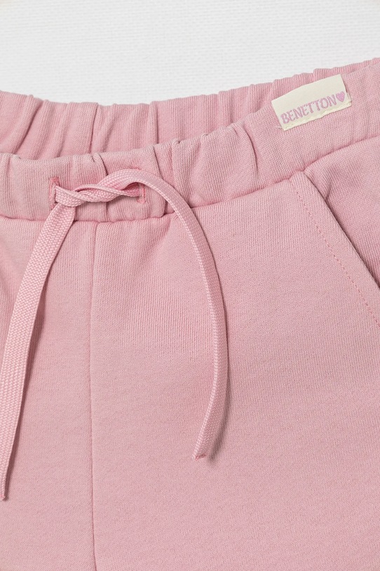 Дівчинка Дитячі бавовняні штани United Colors of Benetton 3UNIGF04P.P.Seasonal рожевий