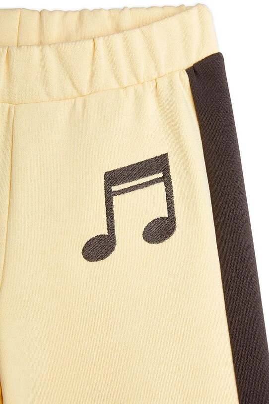 Κοριτσίστικα Παιδικό βαμβακερό παντελόνι Mini Rodini Note 2523011123 κίτρινο