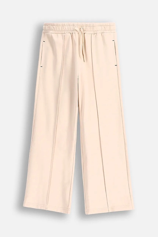Coccodrillo spodnie dresowe dziecięce bawełna beżowy WC5120101VGA