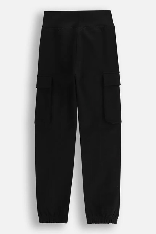 Coccodrillo pantaloni de trening din bumbac pentru copii WC5120102MGJ negru SS25