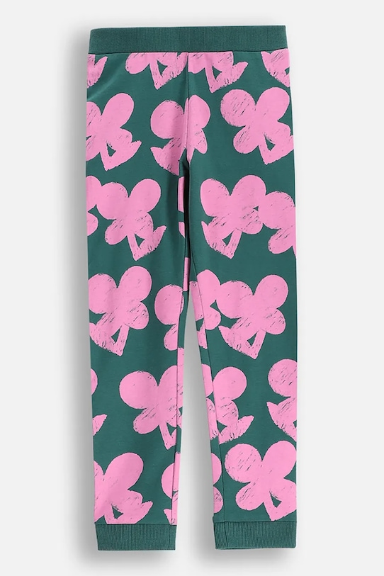 Coccodrillo pantaloni de trening pentru copii tricotaj verde WC5122104MGK