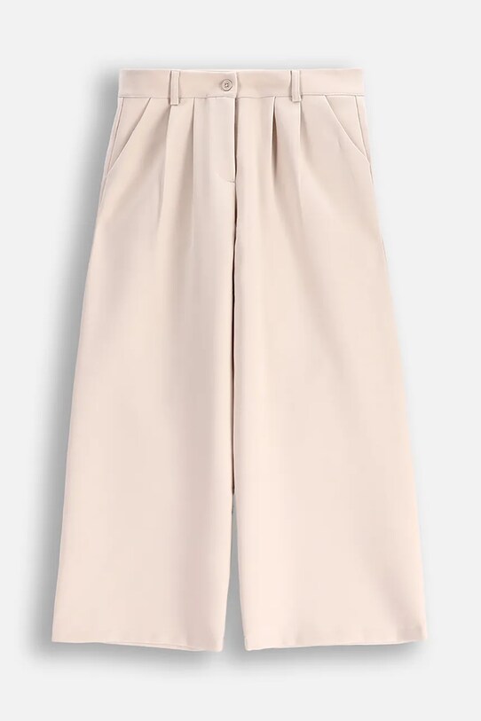 Hlače od odijela sa širokim nogavicama Coccodrillo WC5119101EJG bež SS25