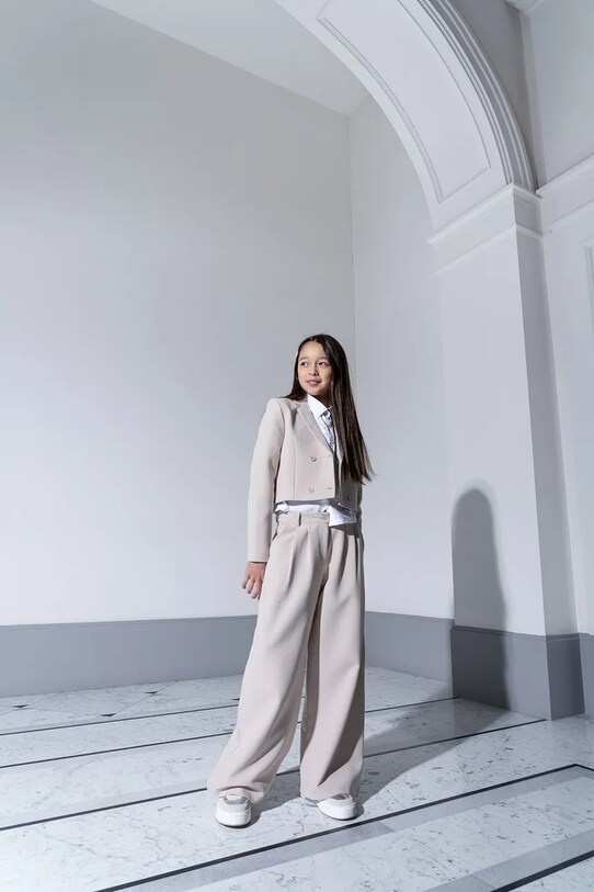 Hlače od odijela sa širokim nogavicama Coccodrillo WC5119101EJG