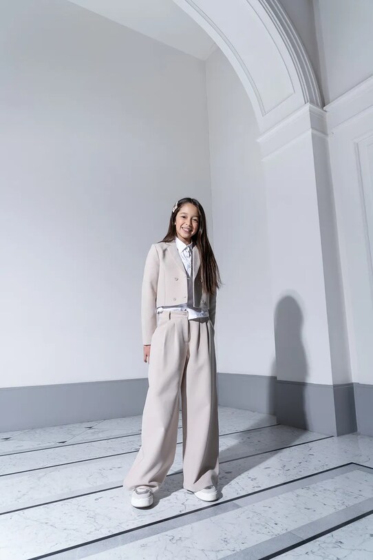 Hlače od odijela sa širokim nogavicama Coccodrillo WC5119101EJG