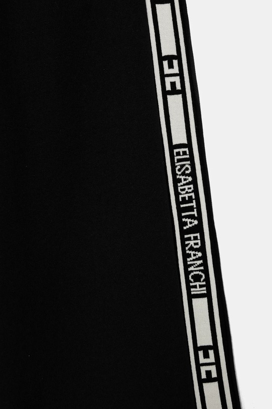 Dziewczynka Elisabetta Franchi spodnie dresowe bawełniane dziecięce EFPA273.0.FF002 czarny