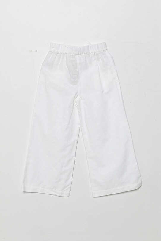 United Colors of Benetton pantaloni de in pentru copii 43WBCF01W.G.Seasonal alb SS25