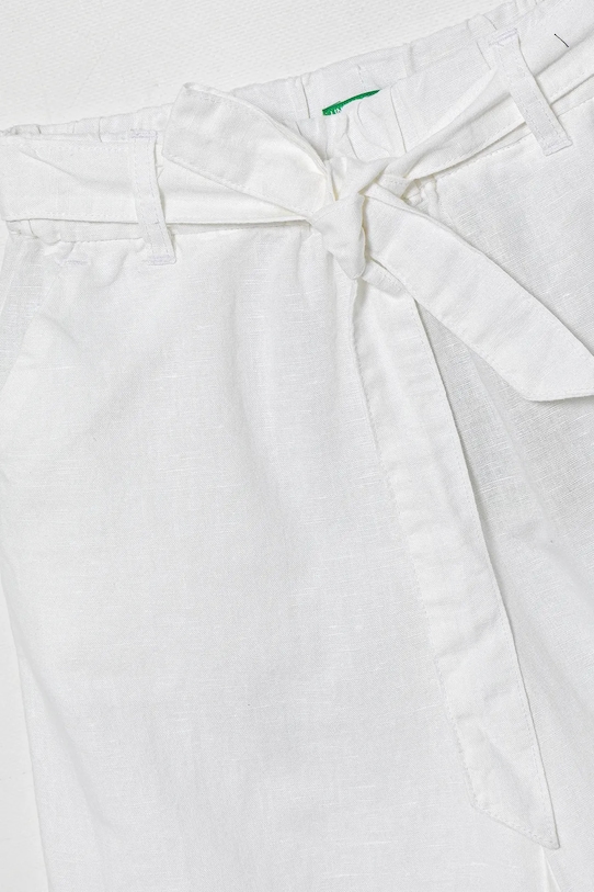 Κοριτσίστικα Παιδικό λινό παντελόνι United Colors of Benetton 43WBCF01W.G.Seasonal λευκό