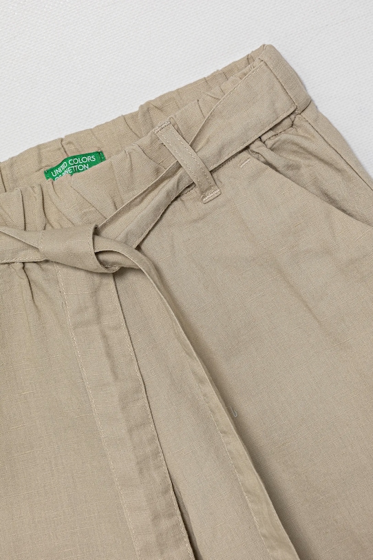 Κοριτσίστικα Παιδικό λινό παντελόνι United Colors of Benetton 43WBCF01W.G.Seasonal μπεζ