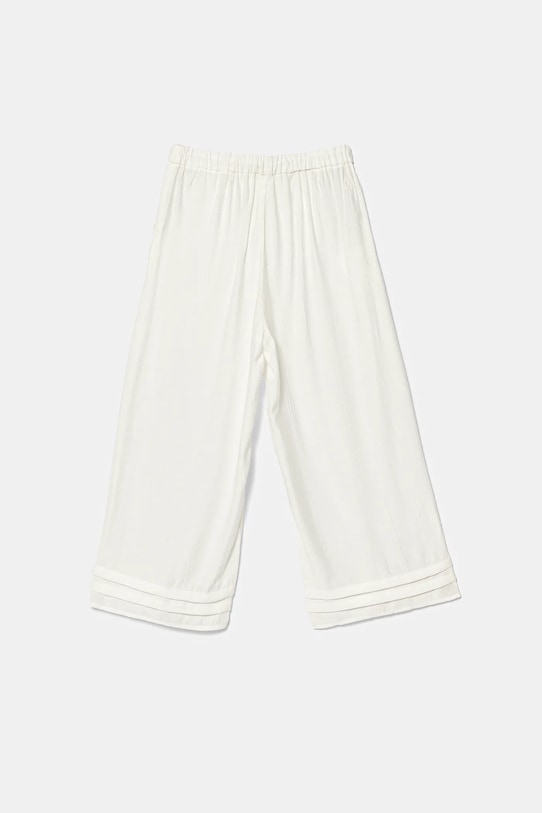 United Colors of Benetton spodnie dziecięce 4VDVCF04M.G.Seasonal biały SS25