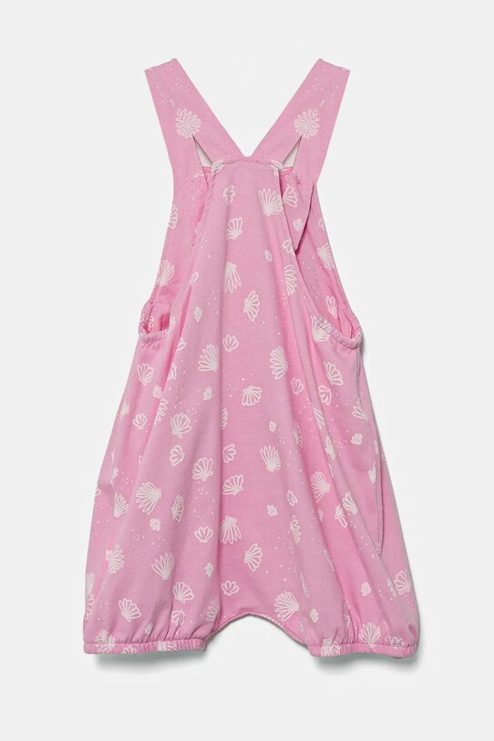Бавовняний ромпер для немовлят United Colors of Benetton 35ZEAT011.G.W.Seasonal рожевий SS25