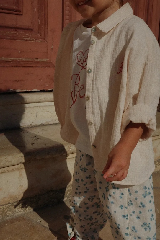 Дитячі бавовняні штани Konges Sløjd RHW x KS MIOBLU PANTS GOTS KS103615