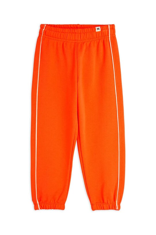 Mini Rodini pantaloni de trening pentru copii Plain piping 2513010742 portocaliu SS25