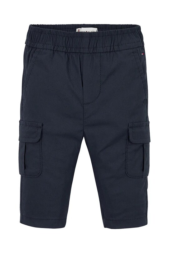 Tommy Hilfiger spodnie niemowlęce z elastanem granatowy KN0KN01956.PPYA