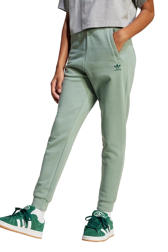 adidas Originals spodnie dresowe dziecięce dzianina zielony JI5824