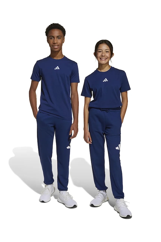 adidas pantaloni de trening pentru copii tricotaj bleumarin JE1398