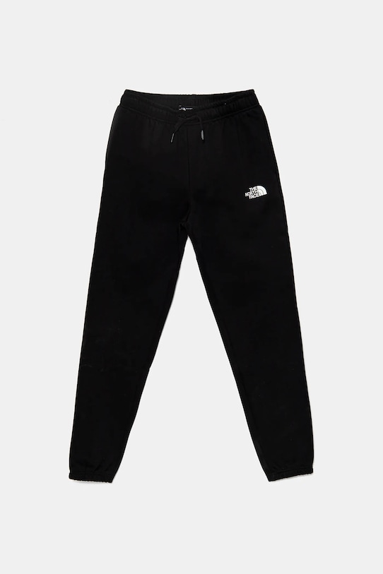 The North Face pantaloni de trening pentru copii TEEN REGULAR TAPERED JOGGERS tricotaj negru NF0A8BHTJK31