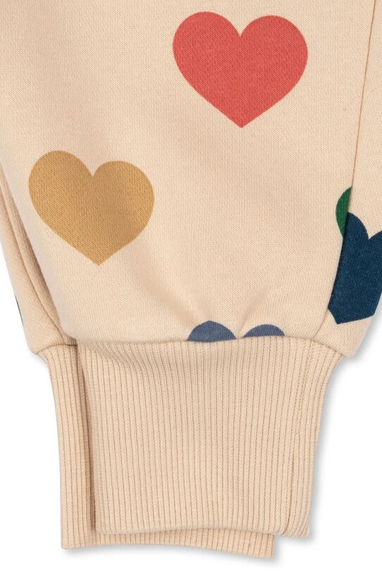 Konges Sløjd spodnie dresowe dziecięce LOU SWEAT PANTS OCS beżowy KS102593