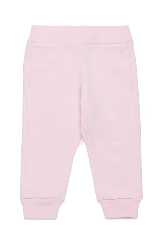 Marni pantaloni de trening din bumbac pentru bebeluși MP192B TROUSERS bumbac roz M01436