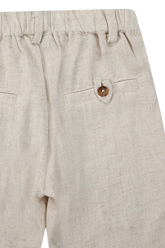 Hlače iz mešanice lanu za dojenčke Donsje Dado Trousers bež 4079500.68.92