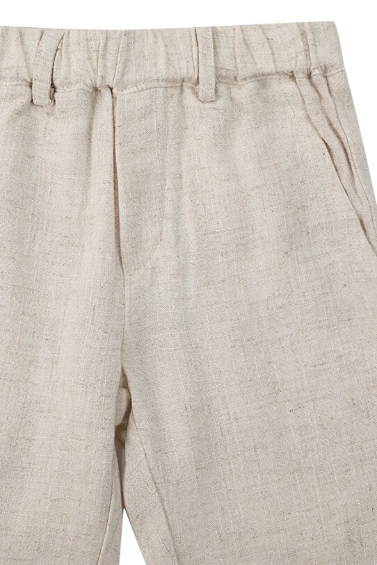 Otroške hlače s primesjo lanu Donsje Dado Trousers bež 4079500.98.128