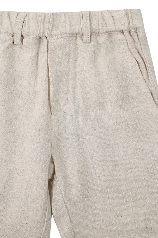 Дитячі штани з домішкою льону Donsje Dado Trousers бежевий 4079500.98.128