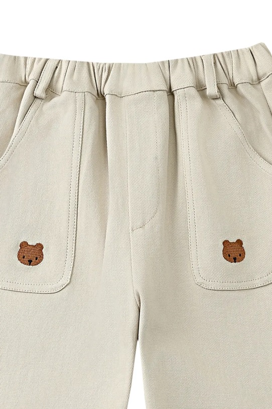 Otroške bombažne hlače Donsje Kassim Trousers Bear bež 4096301.98.128