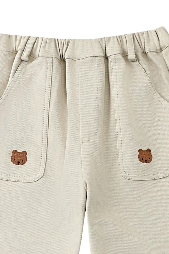 Детские хлопковые брюки Donsje Kassim Trousers Bear бежевый 4096301.98.128