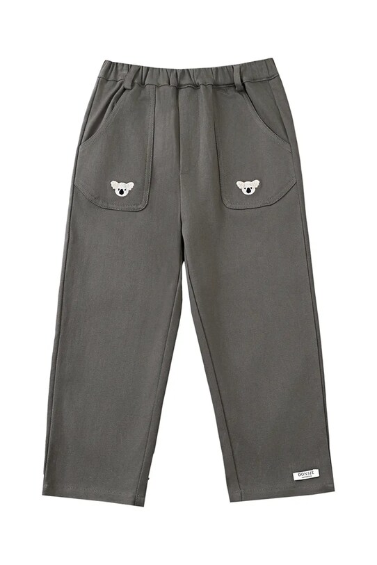 Donsje spodnie bawełniane dziecięce Kassim Trousers Koala 4096302.98.128 szary SS25