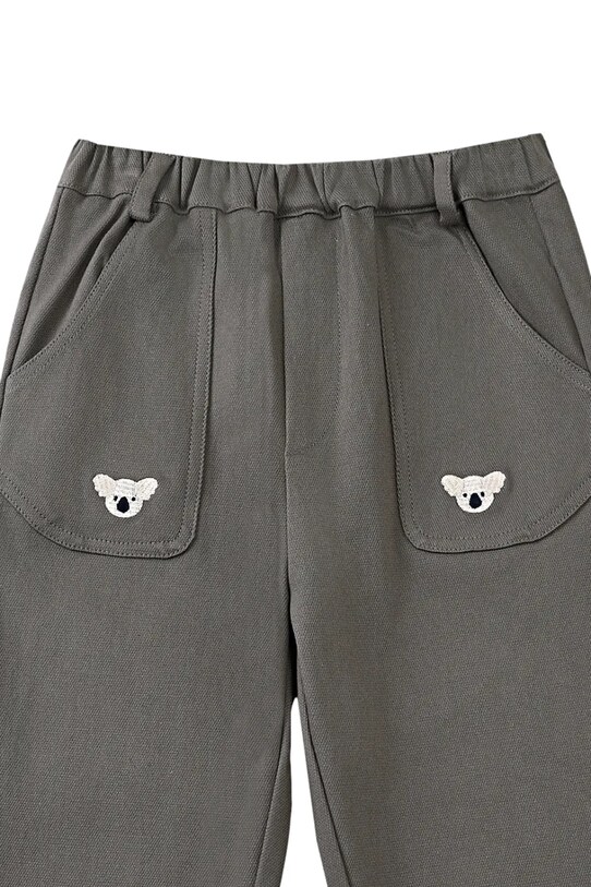 Donsje spodnie bawełniane dziecięce Kassim Trousers Koala szary 4096302.98.128