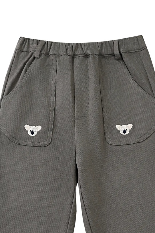 Donsje spodnie bawełniane dziecięce Kassim Trousers Koala szary 4096302.98.128