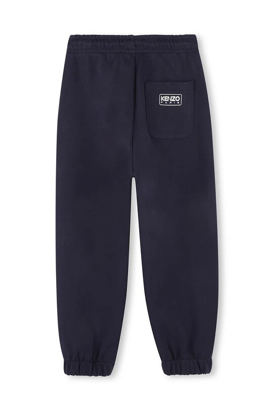 Detské bavlnené tepláky Kenzo Kids K61008.162 tmavomodrá SS25
