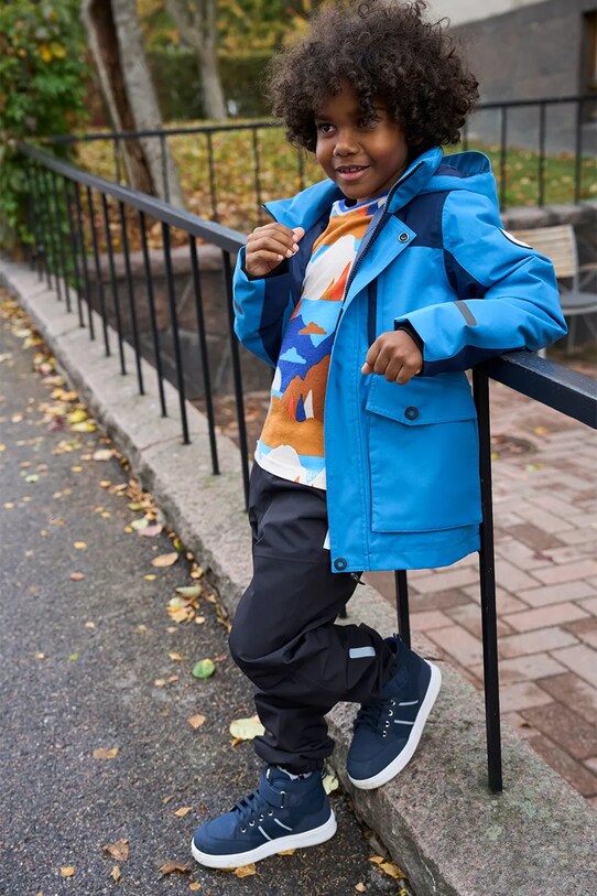 Reima pantaloni copii Sampu panza negru 5100245A.PPYA