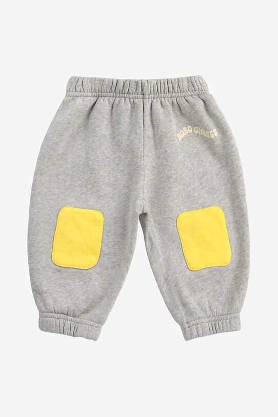 Бавовняні штани для немовлят Bobo Choses 125AB116 сірий SS25