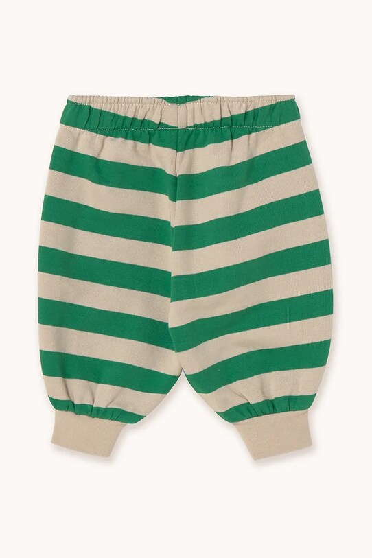 Kojenecké bavlněné tepláky Tinycottons STRIPES BABY SWEATPANT SS25.127 zelená SS25