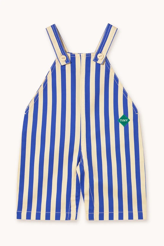 Dětské lacláče Tinycottons STRIPED DUNGAREE látka modrá SS25.228