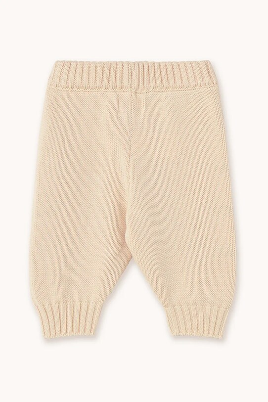 Băieți Tinycottons pantaloni de trening din bumbac pentru bebeluși STRAWBERRIES BABY KNITTED PANT SS25.303 bej