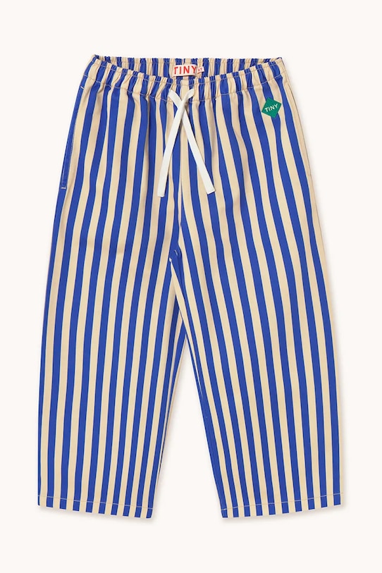 Detské bavlnené nohavice Tinycottons STRIPES WOVEN PANT SS25.229 modrá SS25