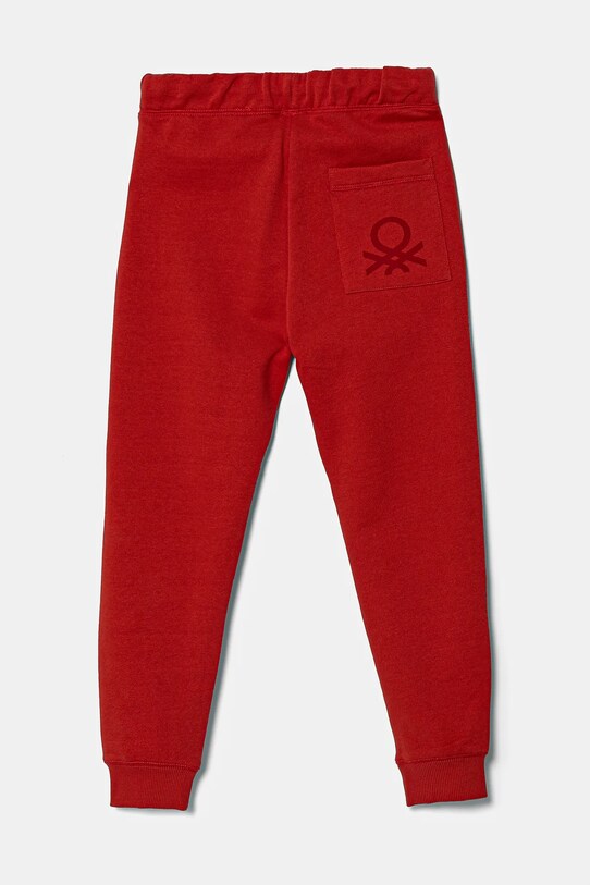 United Colors of Benetton pantaloni de trening din bumbac pentru copii 3J68CF058.G.Season.PPYA rosu SS25