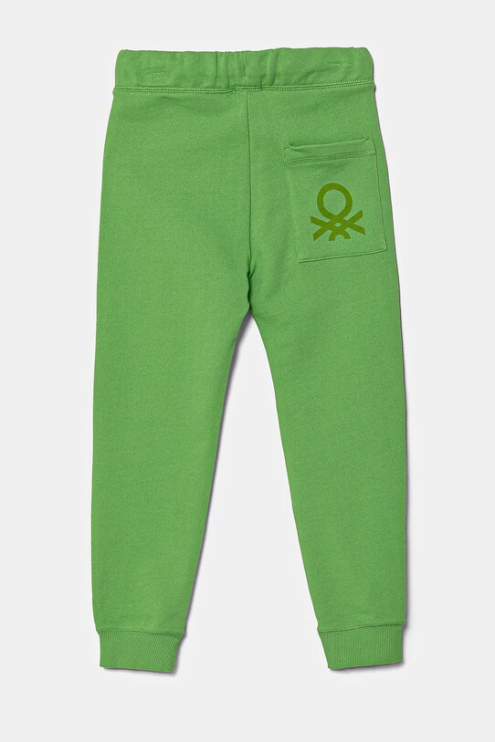 United Colors of Benetton pantaloni de trening din bumbac pentru copii 3J68CF058.G.Season.PPYA verde SS25