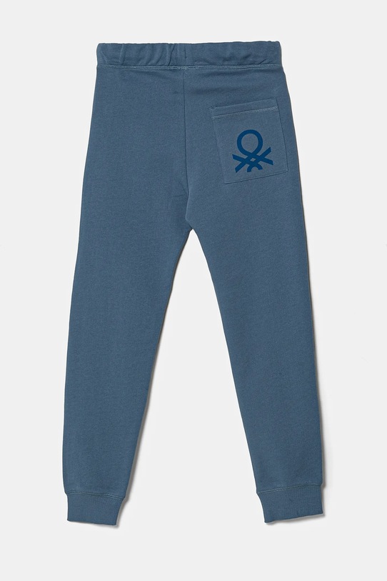 United Colors of Benetton pantaloni de trening din bumbac pentru copii 3J68CF058.G.Season.PPYA albastru SS25