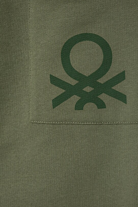 Băieți United Colors of Benetton pantaloni de trening din bumbac pentru copii 3J68CF058.G.Reproposed verde