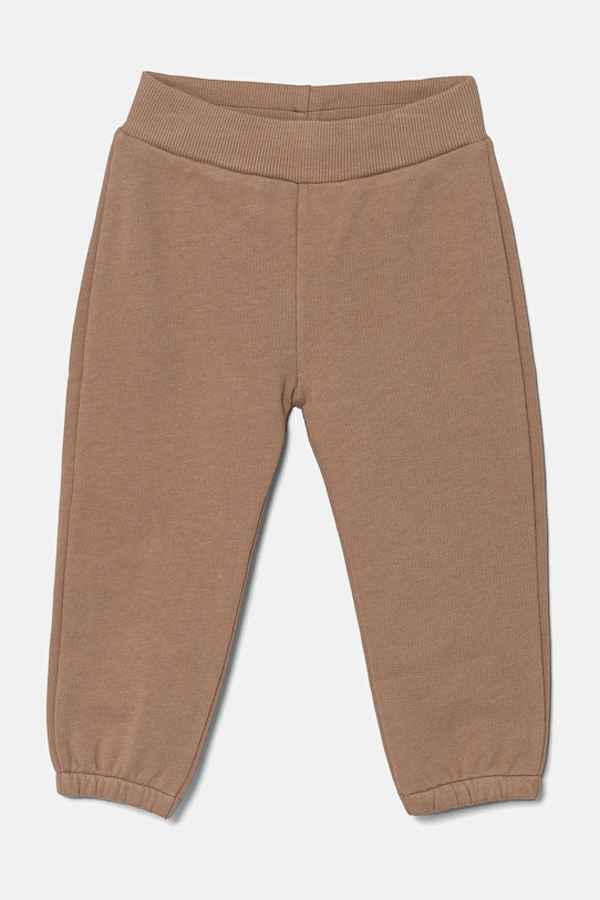 United Colors of Benetton spodnie dresowe bawełniane niemowlęce bawełna brązowy 3J70AF029.W.Seasonal