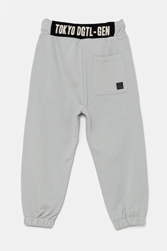 United Colors of Benetton pantaloni de trening din bumbac pentru copii 3J68CF05W.G.Seasonal gri SS25