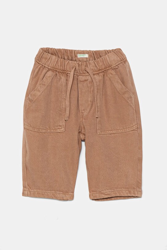 Hlače za dojenčka United Colors of Benetton Melange rjava 41AQAF01F.W.Seasonal