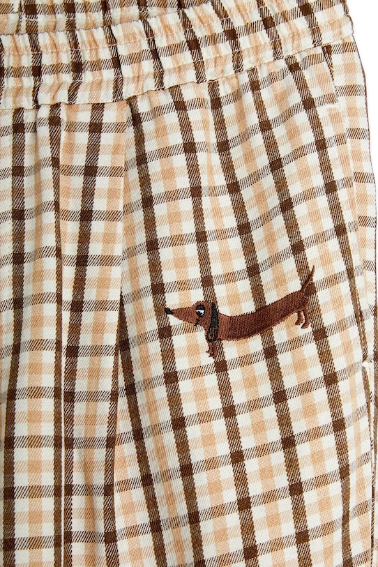 Otroške hlače Mini Rodini Gingham bež 2523016113