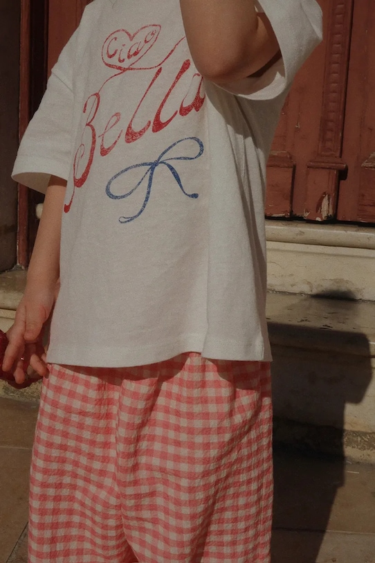 Konges Sløjd spodnie bawełniane dziecięce RHW X KS BELLA PANTS GOTS KS103590