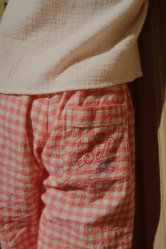 Konges Sløjd spodnie bawełniane dziecięce RHW X KS BELLA PANTS GOTS KS103590