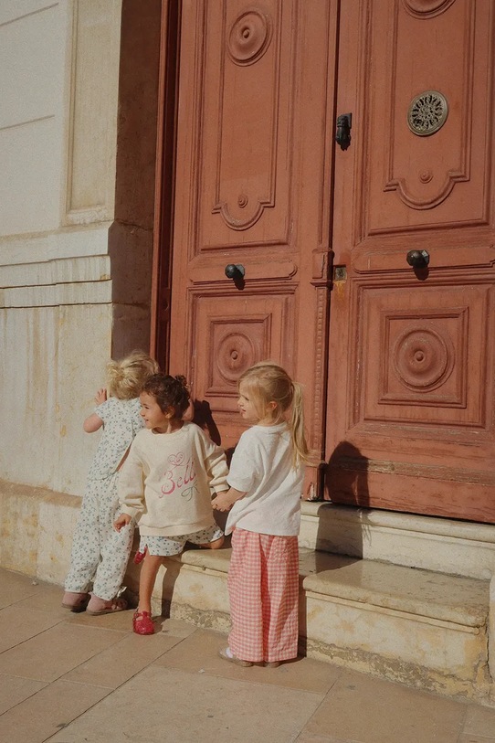 Konges Sløjd spodnie bawełniane dziecięce RHW X KS BELLA PANTS GOTS KS103590